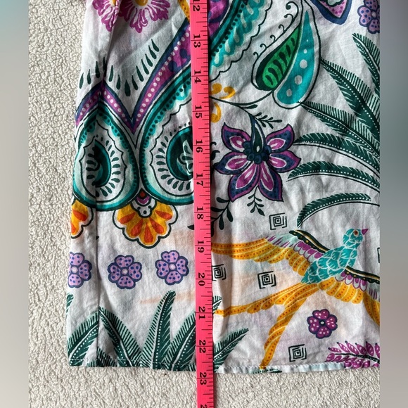 Talbots Peasant Style Top, lightweight material whimsical floral pattern. Sz SP - Picture 6 of 9